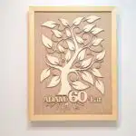 Ramka 3D z drzewem i imieniem Adam na urodziny