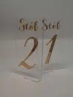 numeracja stołów lustrzany złoty